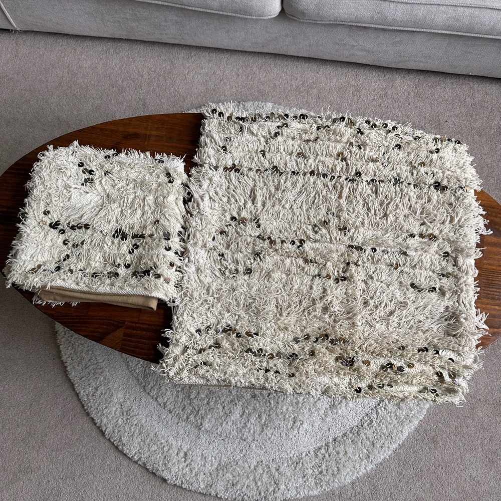 Pottery barn Moroccan Wedding Blanket Handwoven Pillow Cover